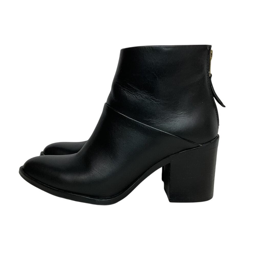Nisolo Sleek Black Dari Commuter Ankle Boots Size 6.5 - Picture 2 of 5